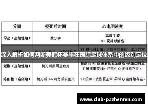 深入解析如何判断美冠杯赛事在国际足球体系中的级别定位 深入解析如何判断美冠杯赛事在国际足球体系中的级别定位